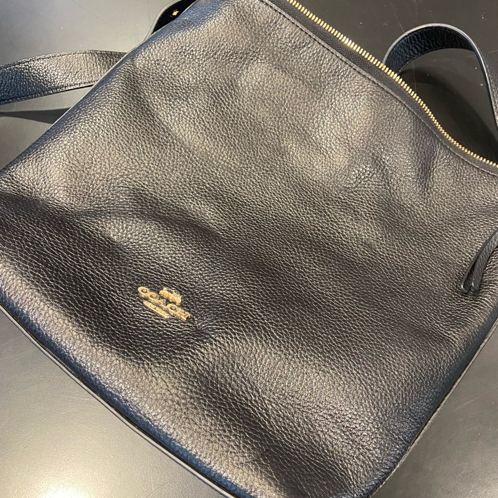 Coach Black Leather Shoulder Bag